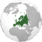 Projection orthographique de l'Europe.